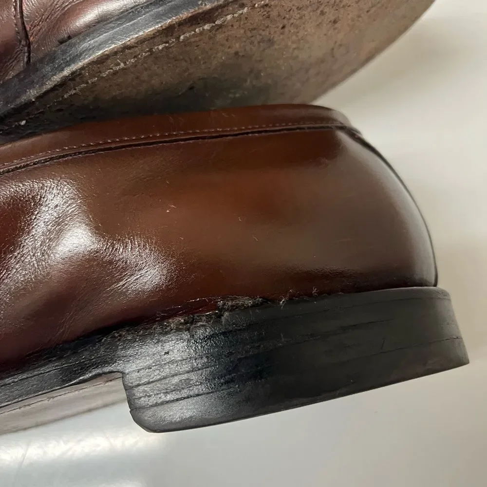 Allen Edmonds Newport Men’s Dark Brown Leather Kiltie Tassel Loafers SZ 11.5 B